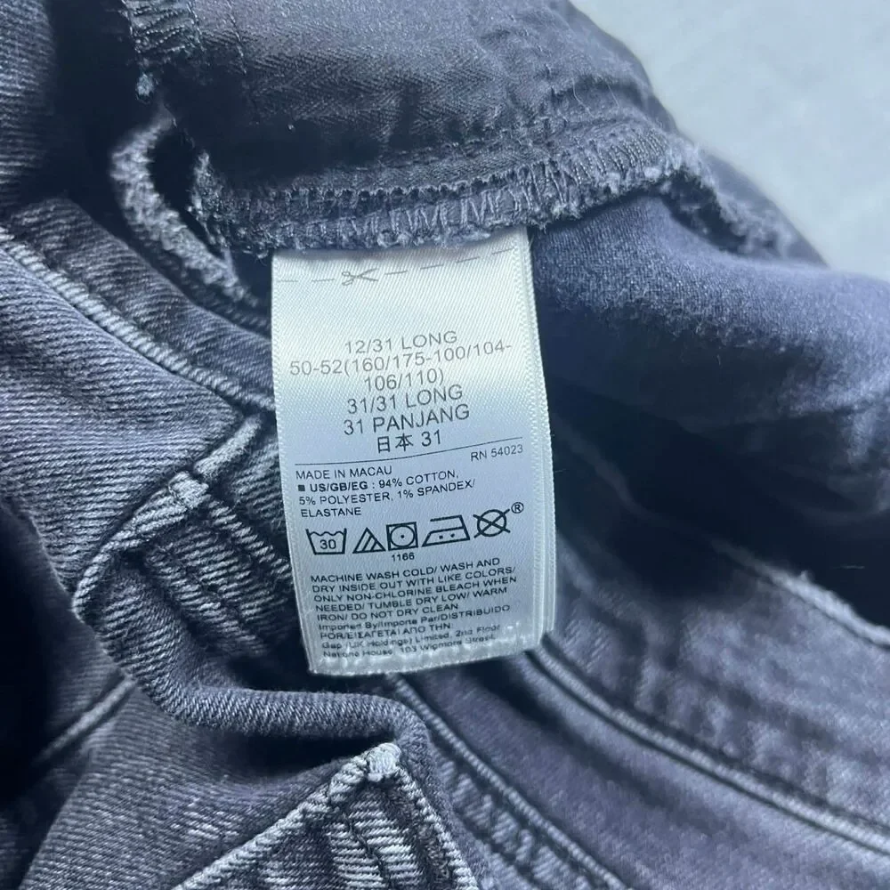 GAP Jeans Women 31 Flare High Rise Faded Black Stretch Denim Long Western Y2K - Picture 4 of 8